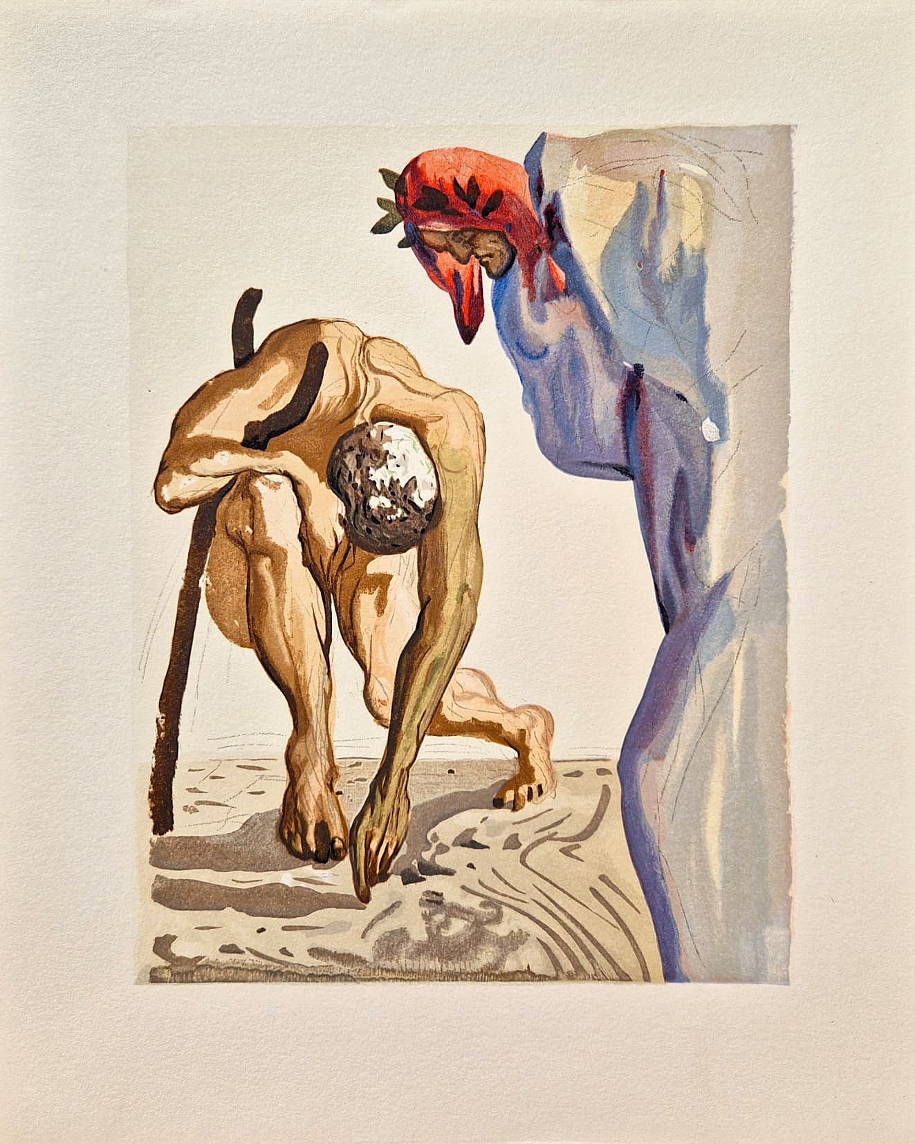 SALVADOR DALI - Zákon lezenia (Dante - Božská komédia) (Bez rámu)