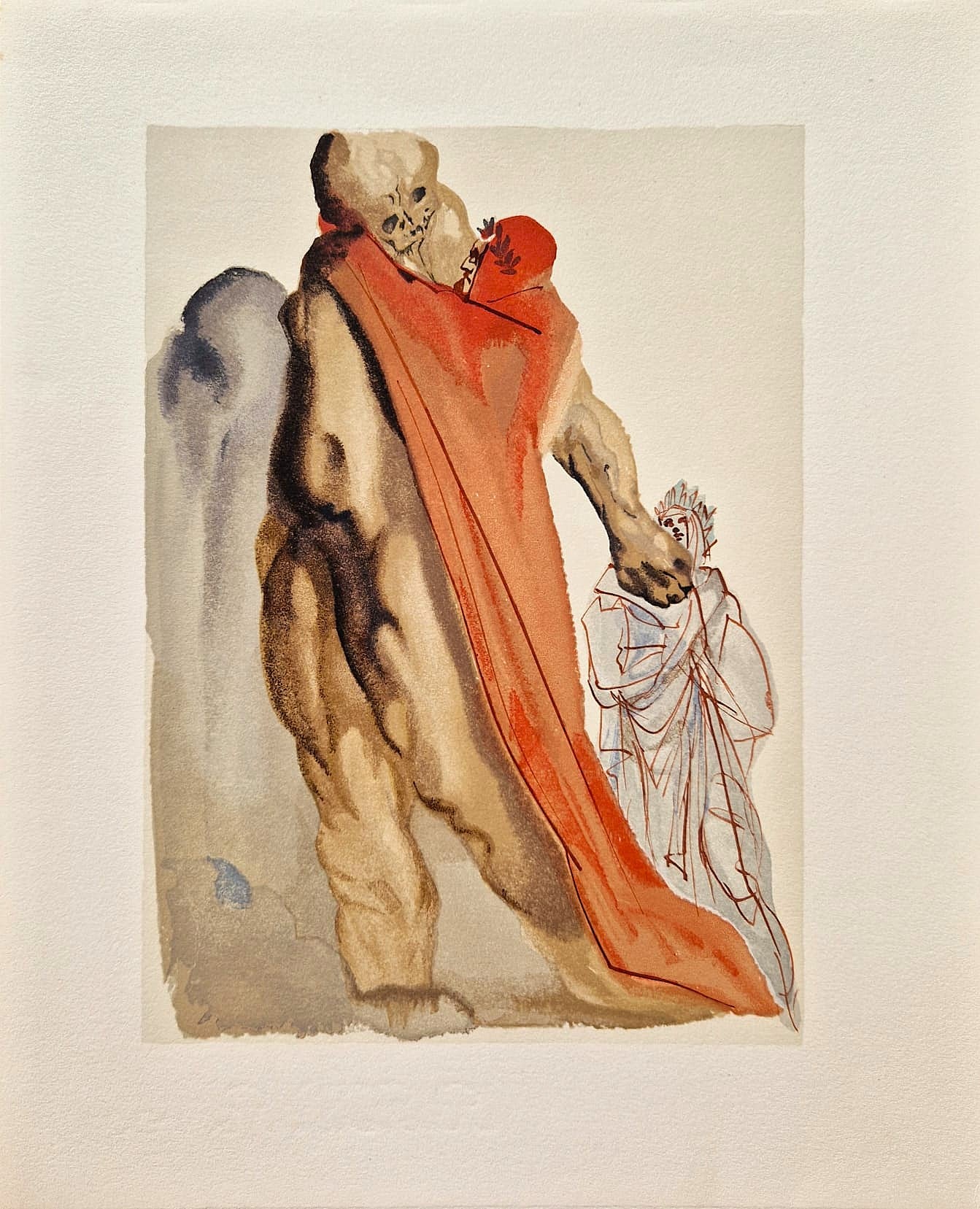 SALVADOR DALI - Vergíliove výčitky (Dante - Božská komédia) (Bez rámu)