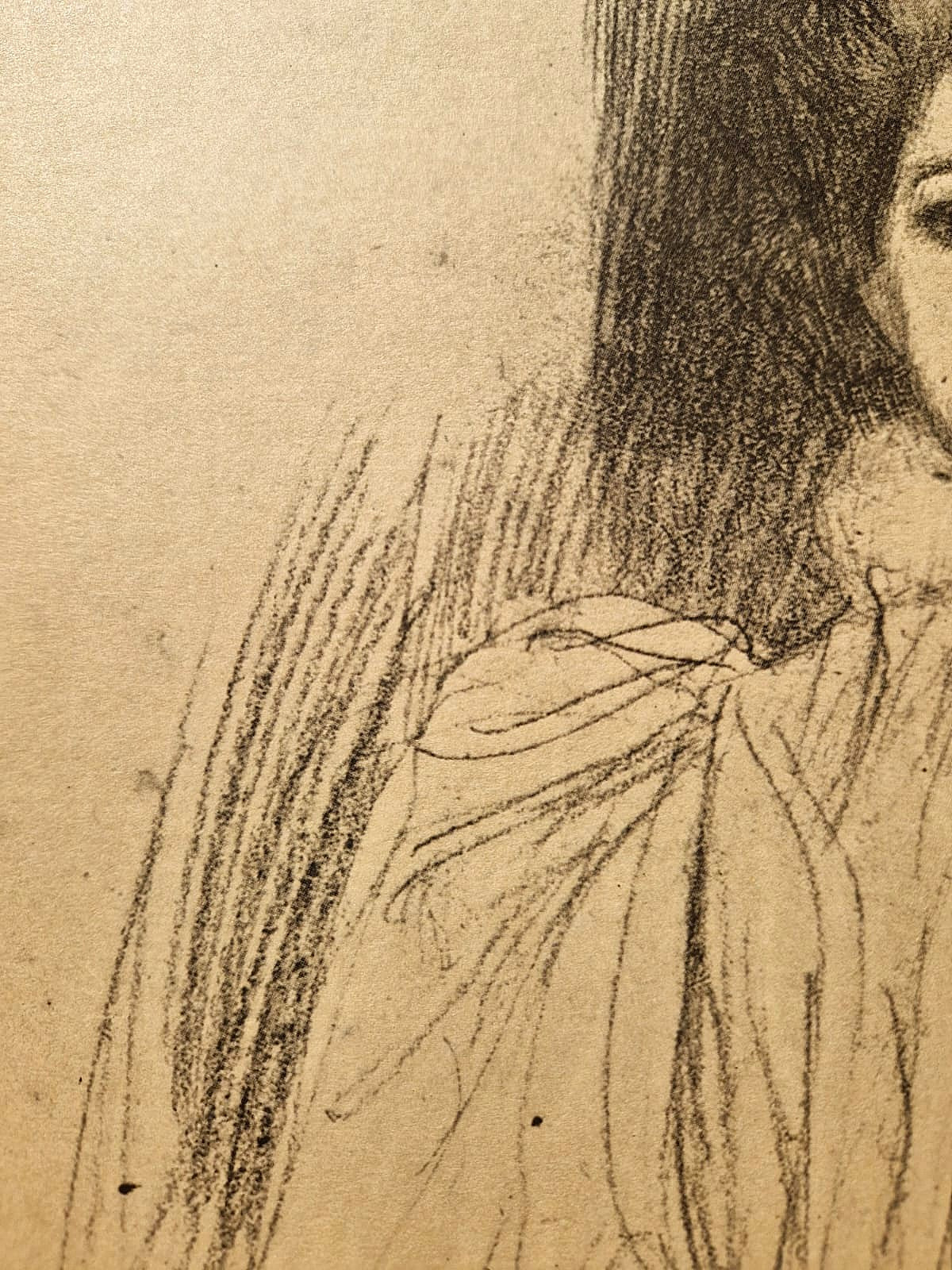 GUSTAV KLIMT – Stojaca žena v plášti (bez rámu), litografická tlač