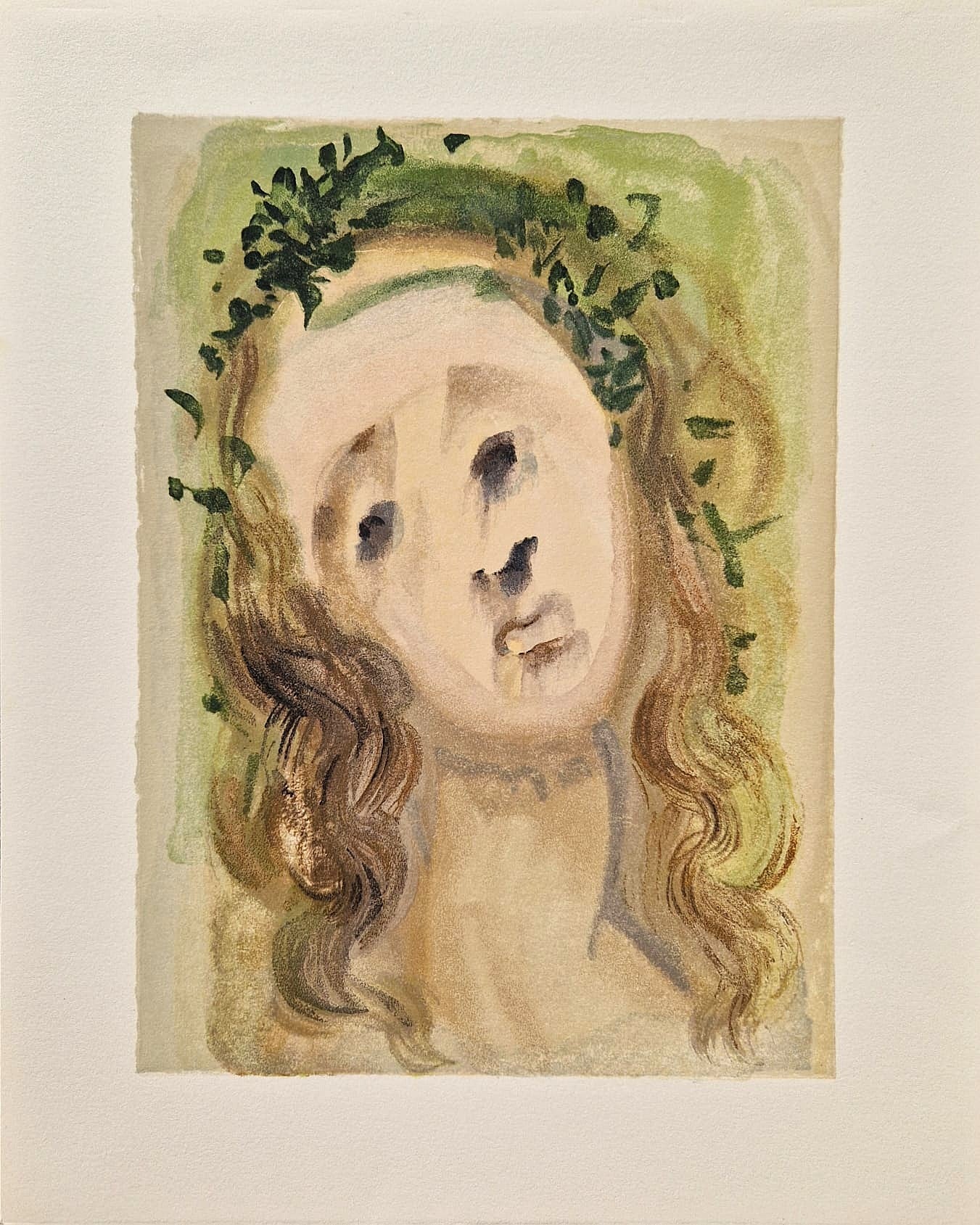 SALVADOR DALI - Virgil’s face  (Dante - Divine Comedy) (Unframed)