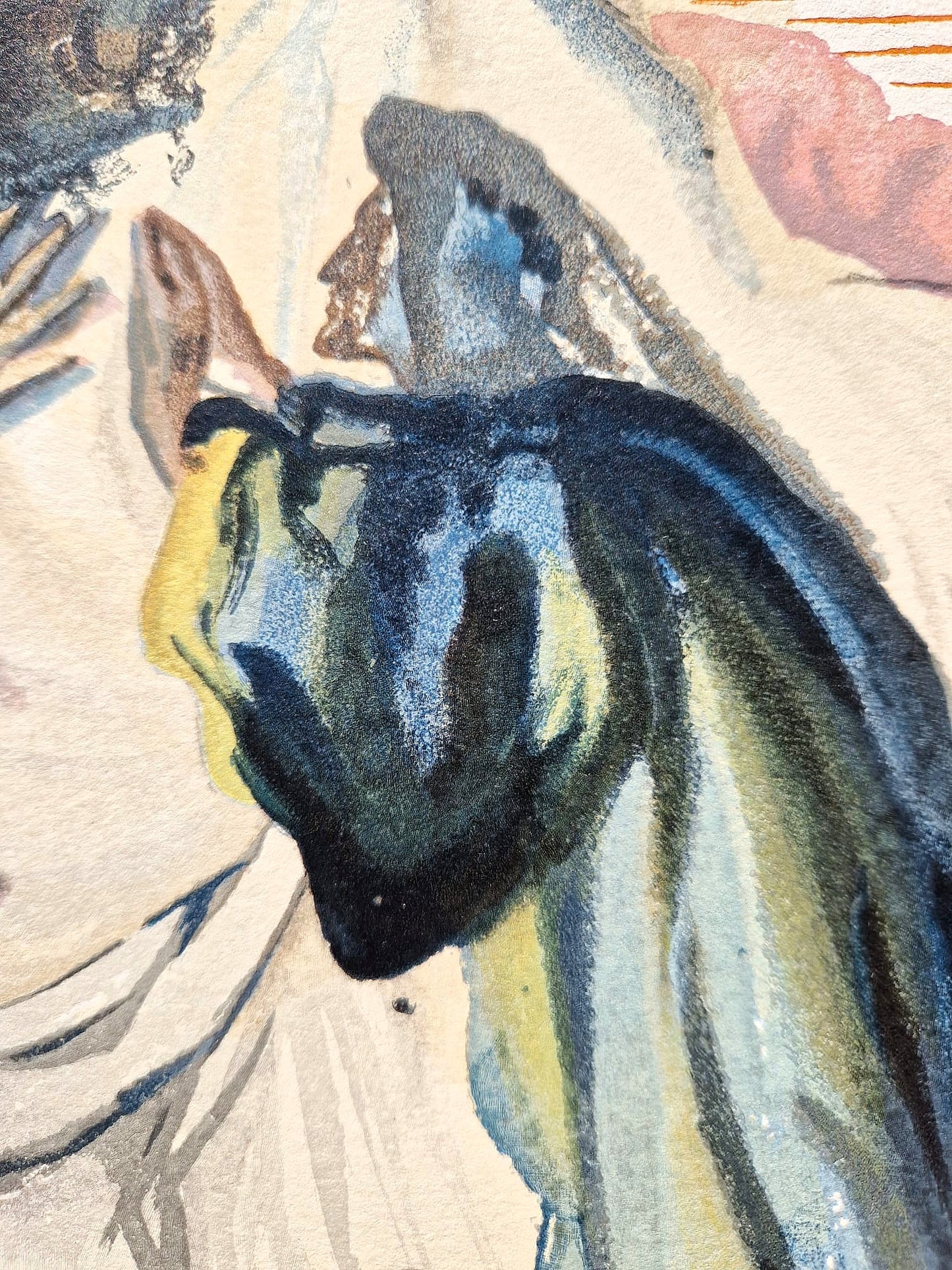 SALVADOR DALI - Slepý pre závisť (Dante - Božská komédia) (Bez rámu) Drevoryt