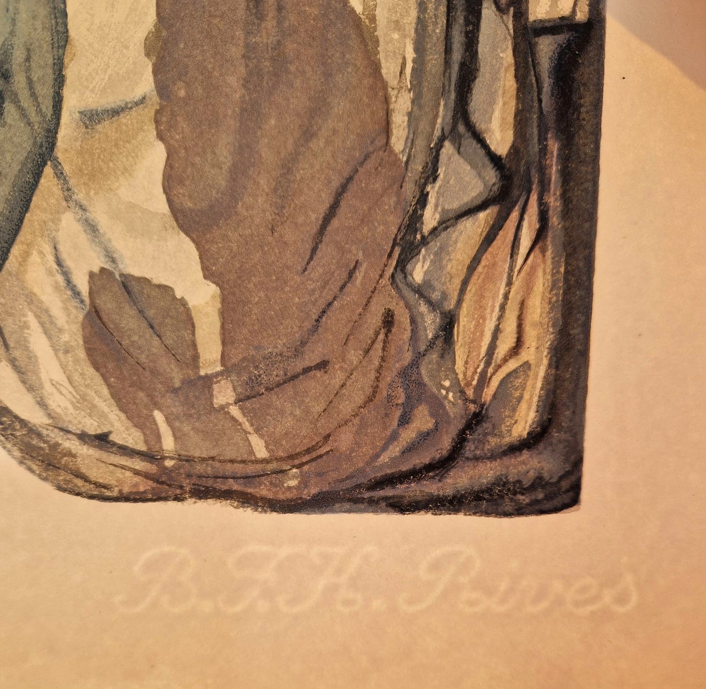 SALVADOR DALI - Slepý pre závisť (Dante - Božská komédia) (Bez rámu) Drevoryt