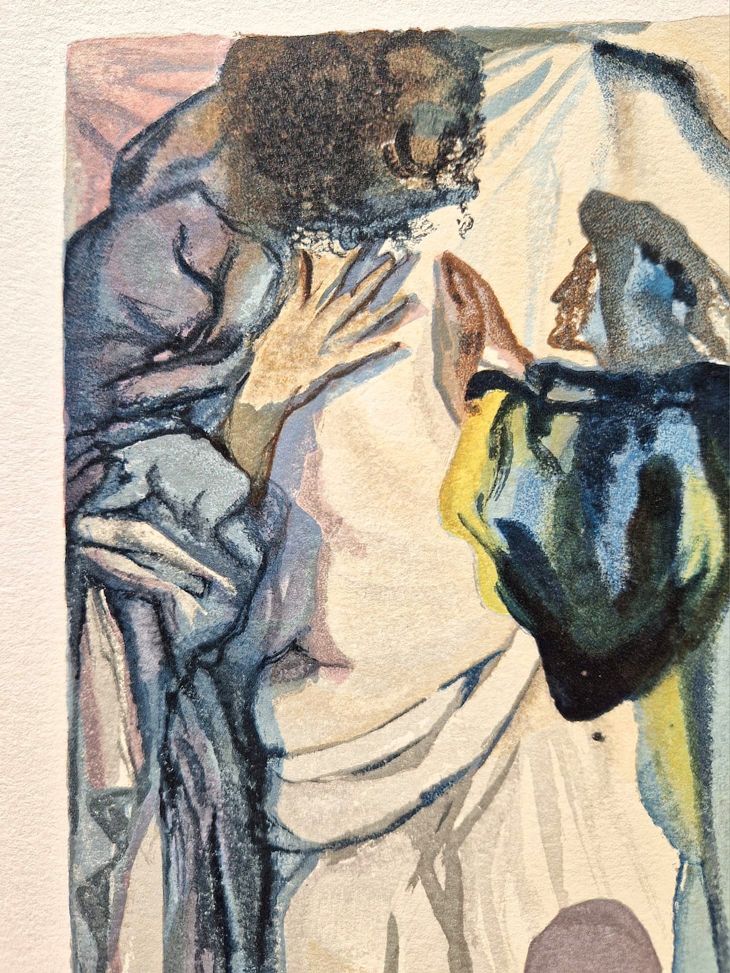 SALVADOR DALI - Slepý pre závisť (Dante - Božská komédia) (Bez rámu) Drevoryt