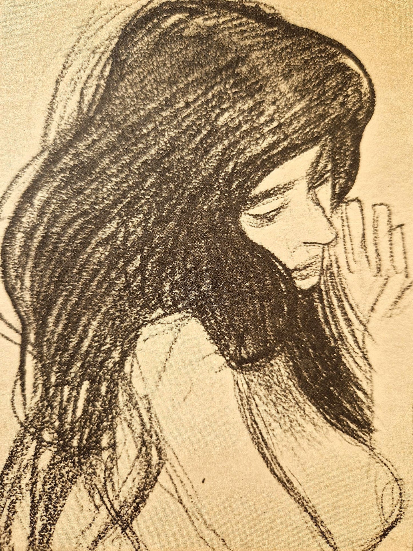 GUSTAV KLIMT - Stojaca ženská postava z profilu II (bez rámu), litografická tlač