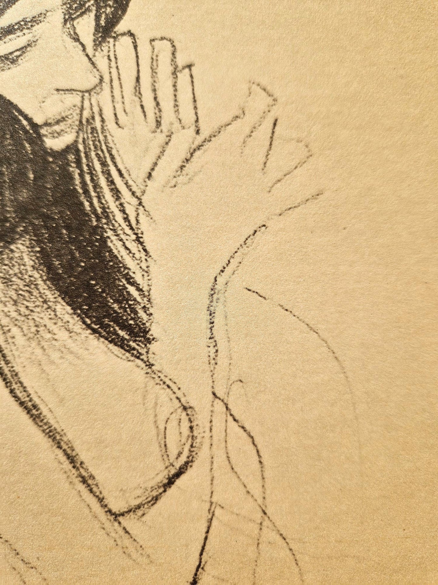 GUSTAV KLIMT - Stojaca ženská postava z profilu II (bez rámu), litografická tlač
