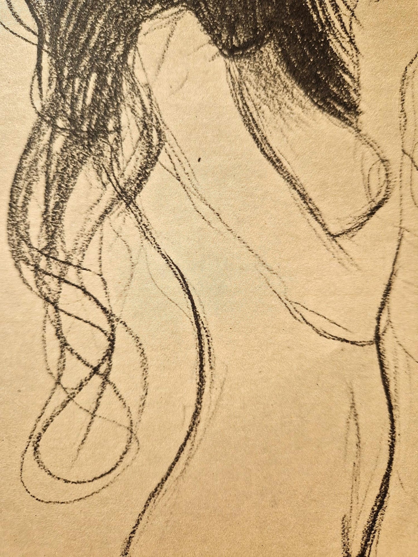 GUSTAV KLIMT - Stojaca ženská postava z profilu II (bez rámu), litografická tlač