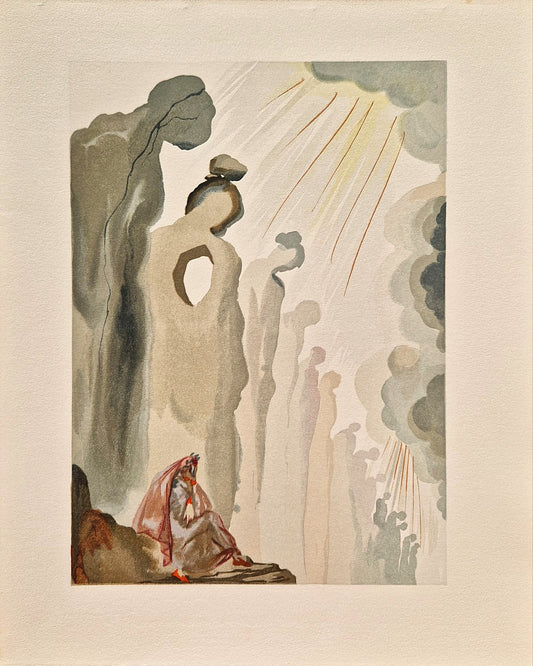 SALVADOR DALI - Závistiaci očistca (Dante - Božská komédia) (Bez rámu) Drevoryt