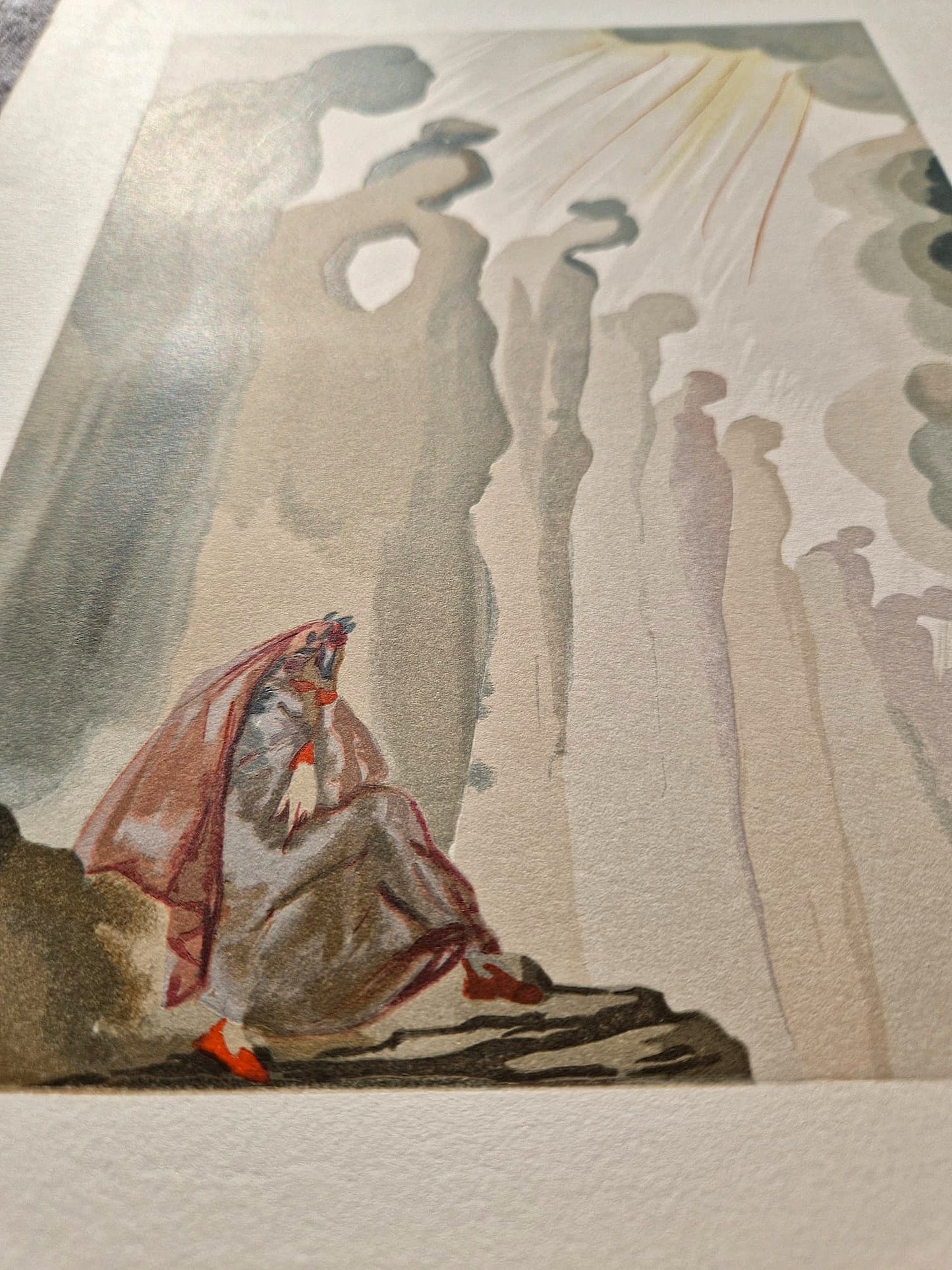 SALVADOR DALI - Závistiaci očistca (Dante - Božská komédia) (Bez rámu) Drevoryt