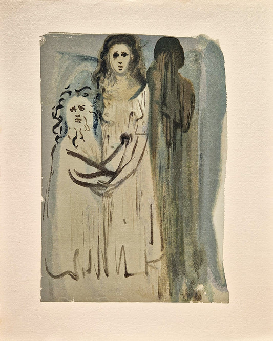 SALVADOR DALI - The Smoke of Irascibility (Dante - Divine Comedy) (Unframed)