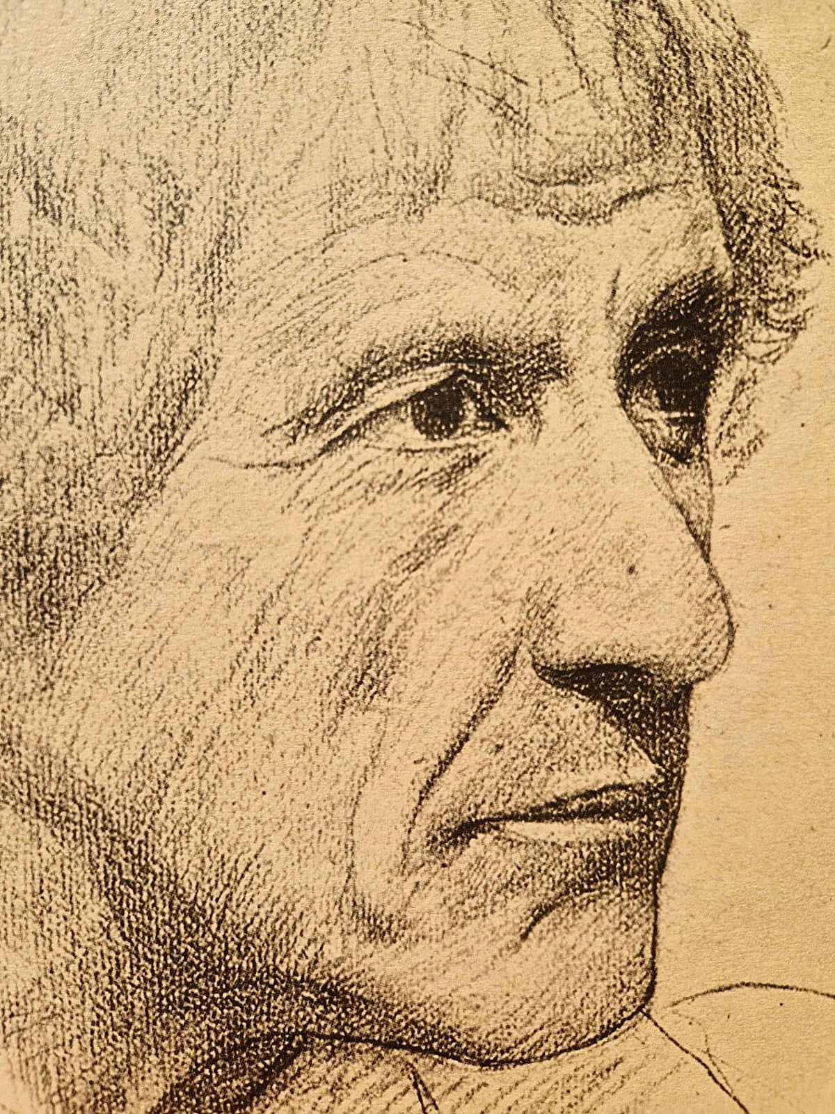 GUSTAV KLIMT – Portrét starca s rysacím perom (bez rámu), litografická tlač