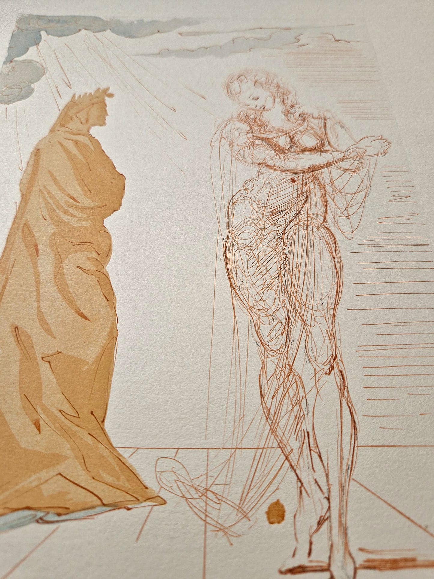 SALVADOR DALI - Virgil Comforts Dante (Dante - Divine Comedy) (Unframed)
