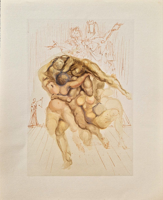 SALVADOR DALI - The angry ones (Dante - Divine Comedy) (Unframed)