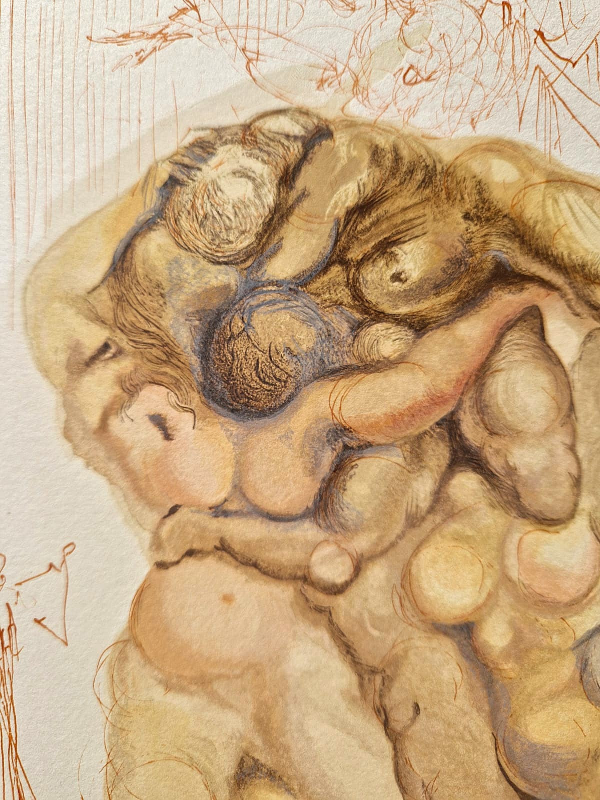 SALVADOR DALI - The angry ones (Dante - Divine Comedy) (Unframed)