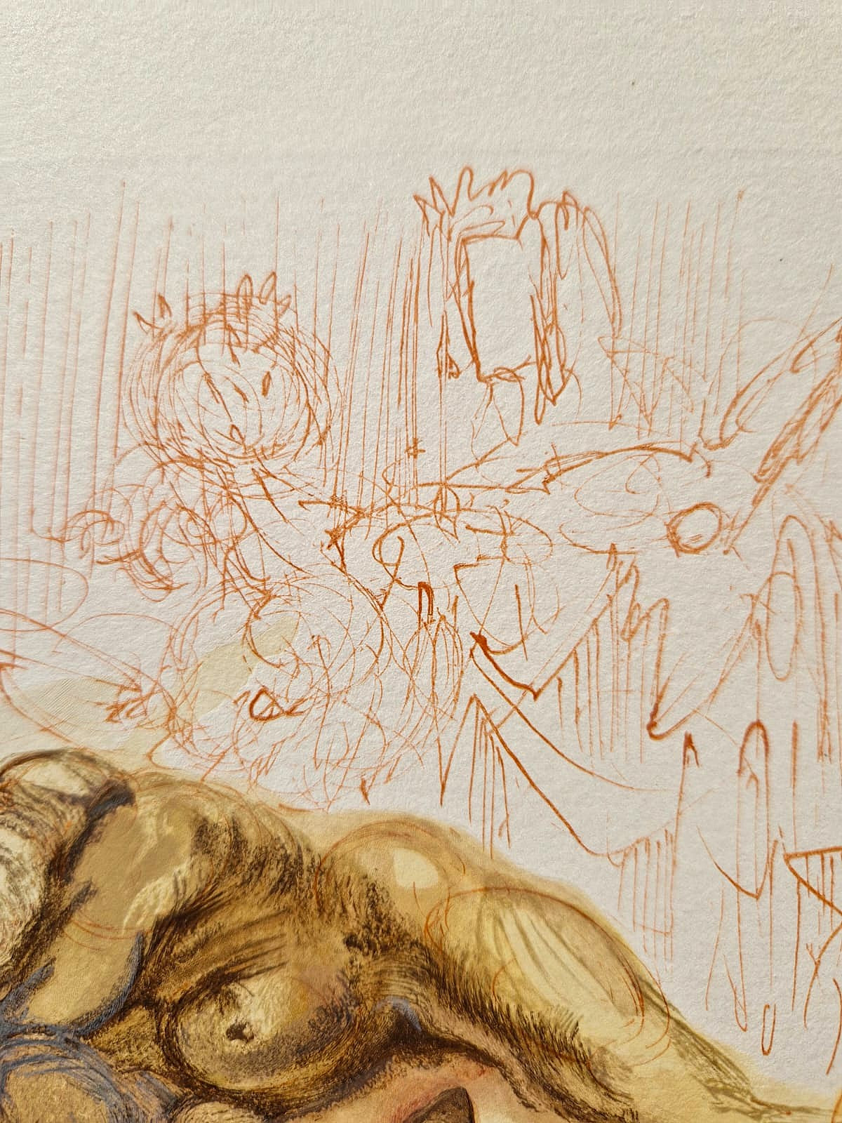 SALVADOR DALI - The angry ones (Dante - Divine Comedy) (Unframed)