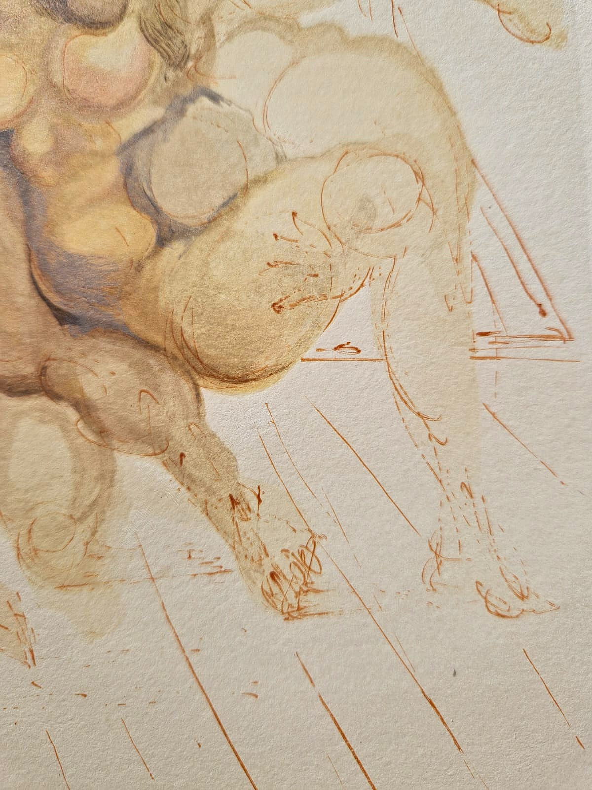 SALVADOR DALI - The angry ones (Dante - Divine Comedy) (Unframed)