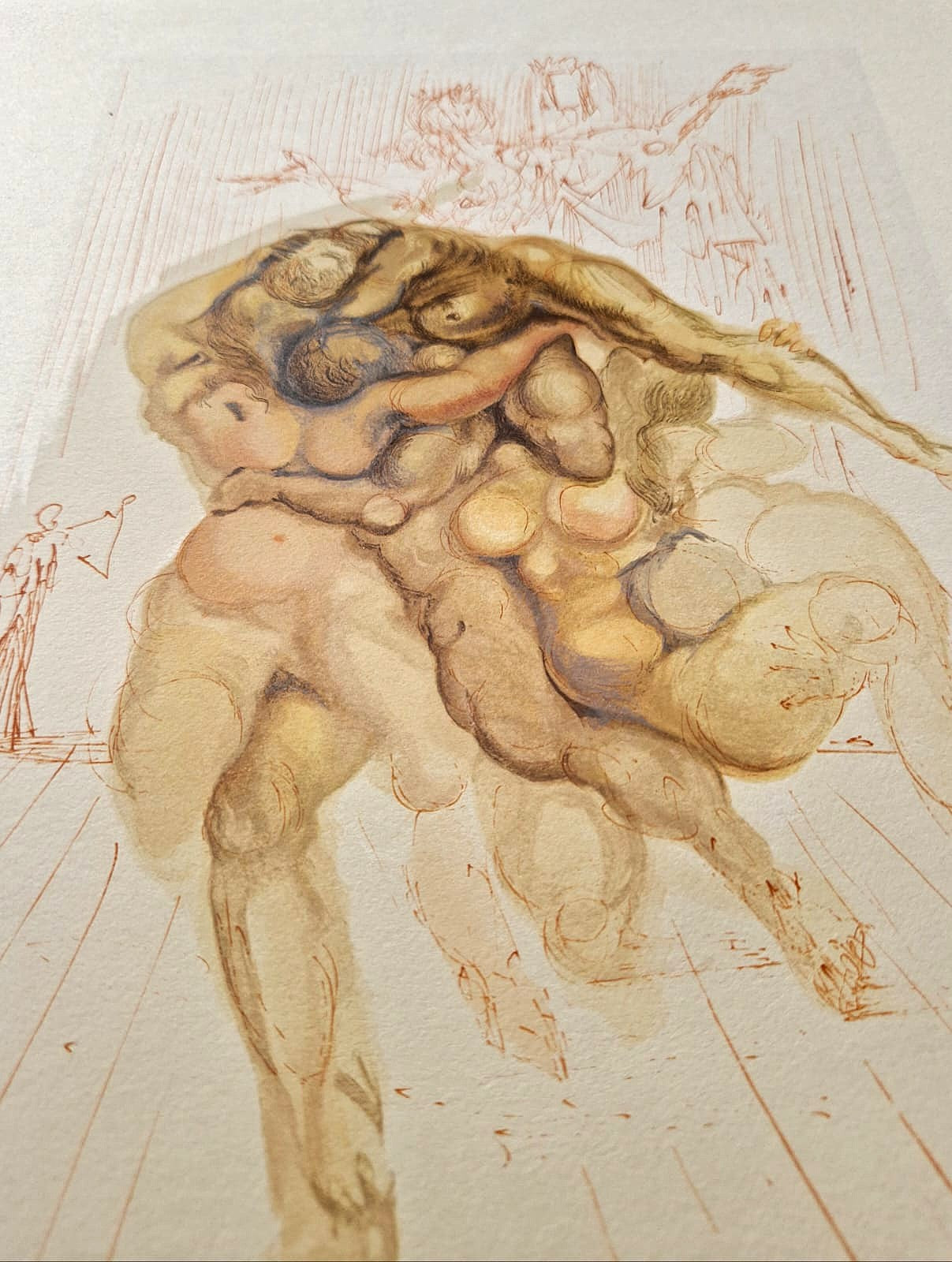 SALVADOR DALI - The angry ones (Dante - Divine Comedy) (Unframed)