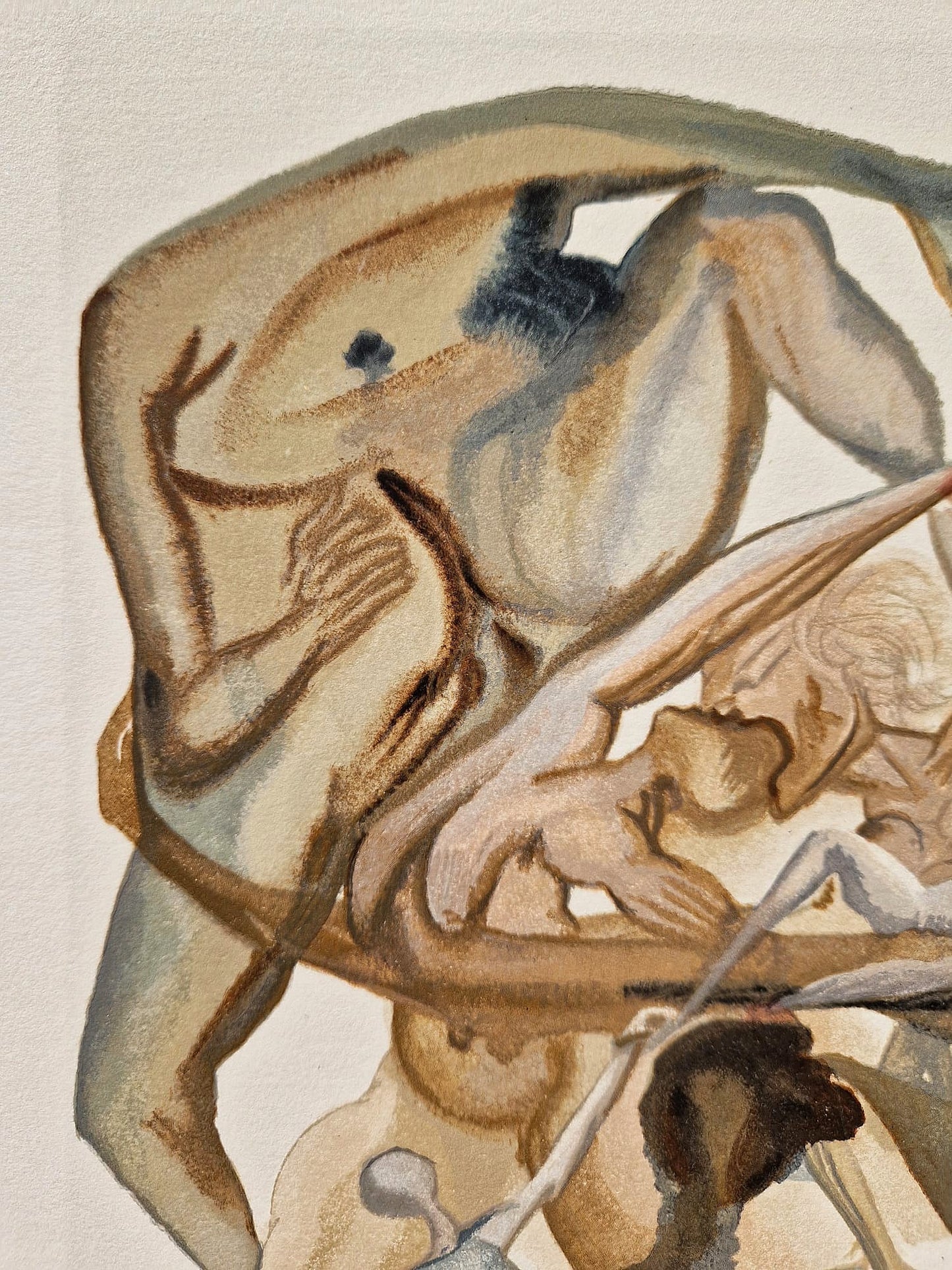 SALVADOR DALI - On the Edge of the Seventh Circle (Dante - Divine Comedy) (Unframed) Woodcut