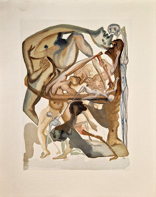 SALVADOR DALI - On the Edge of the Seventh Circle (Dante - Divine Comedy) (Unframed)