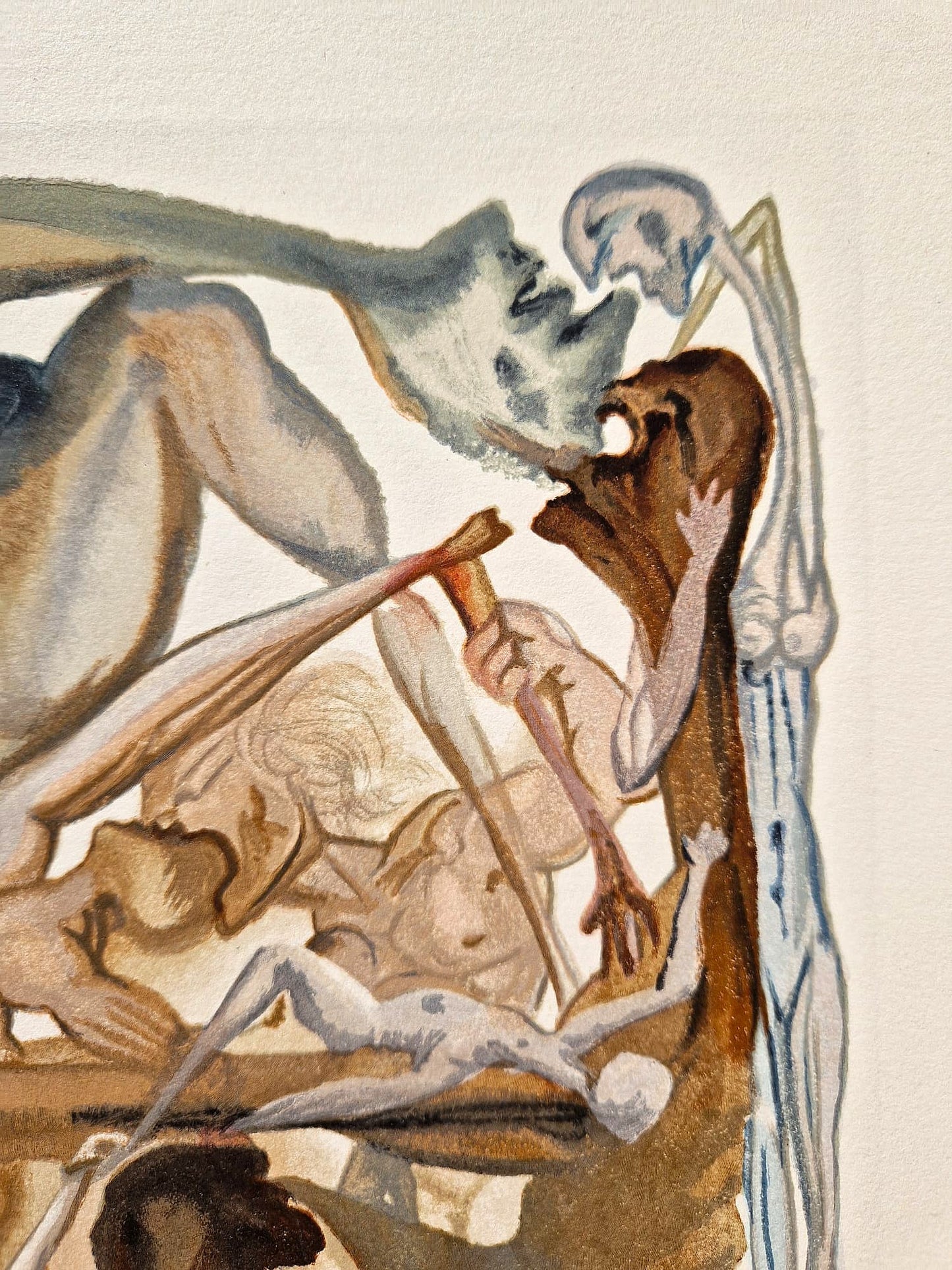 SALVADOR DALI - On the Edge of the Seventh Circle (Dante - Divine Comedy) (Unframed) Woodcut