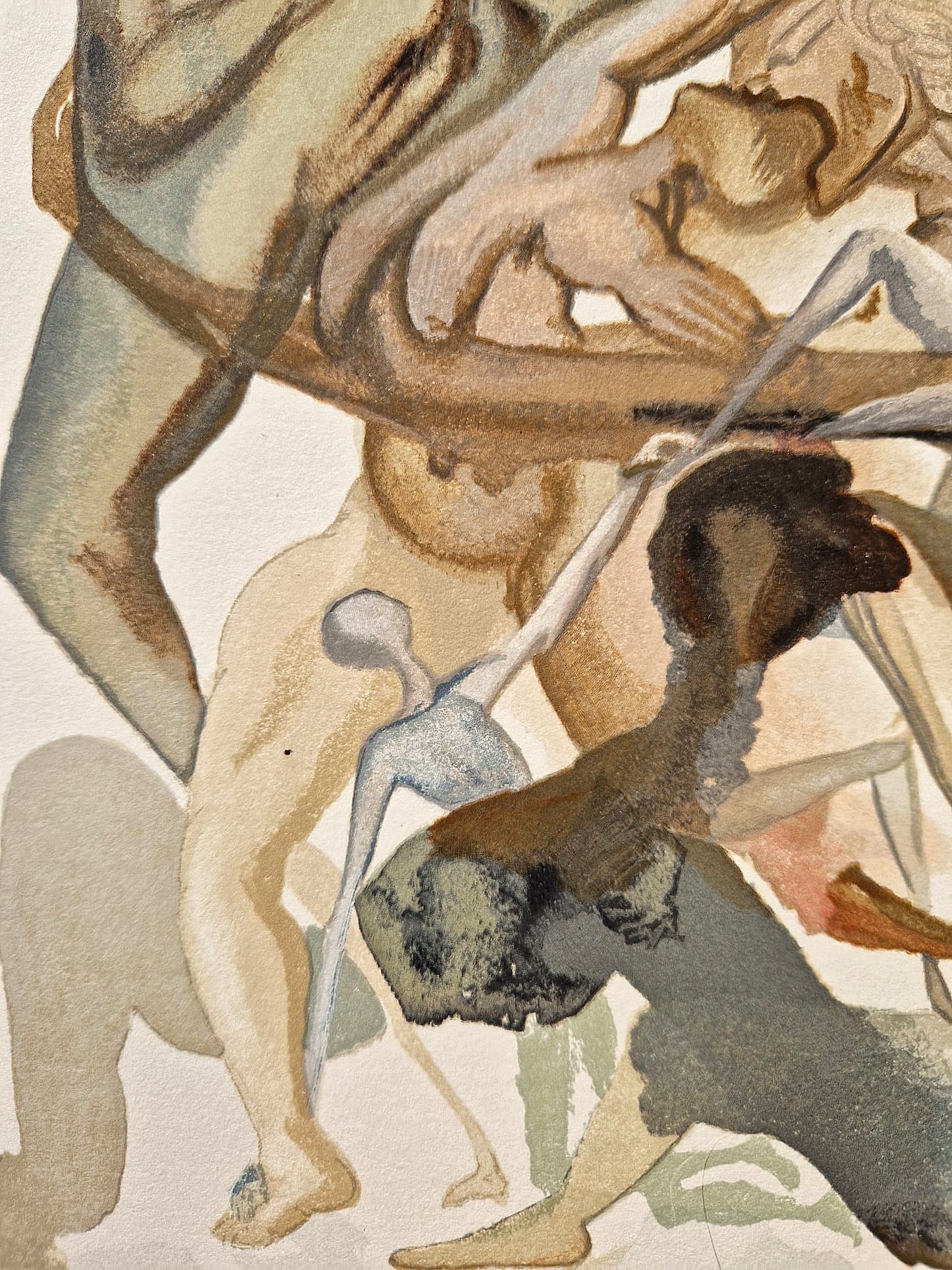 SALVADOR DALI - On the Edge of the Seventh Circle (Dante - Divine Comedy) (Unframed) Woodcut