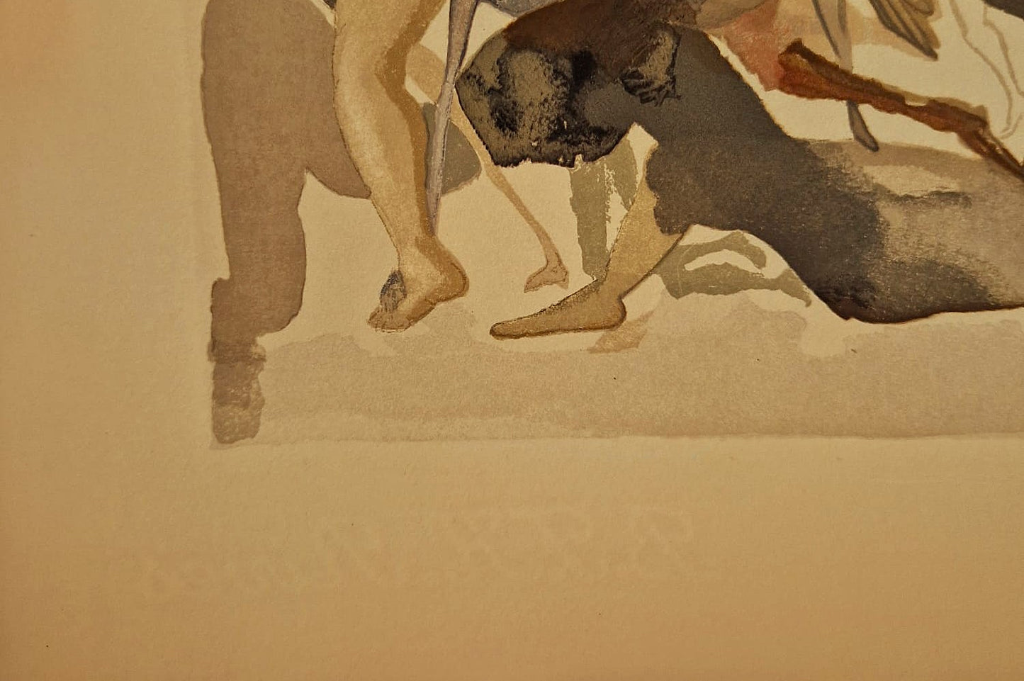 SALVADOR DALI - On the Edge of the Seventh Circle (Dante - Divine Comedy) (Unframed) Woodcut