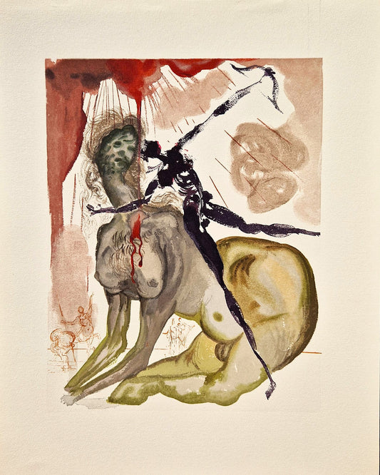 SALVADOR DALI - The Minotaur (Dante - Divine Comedy) (Unframed)