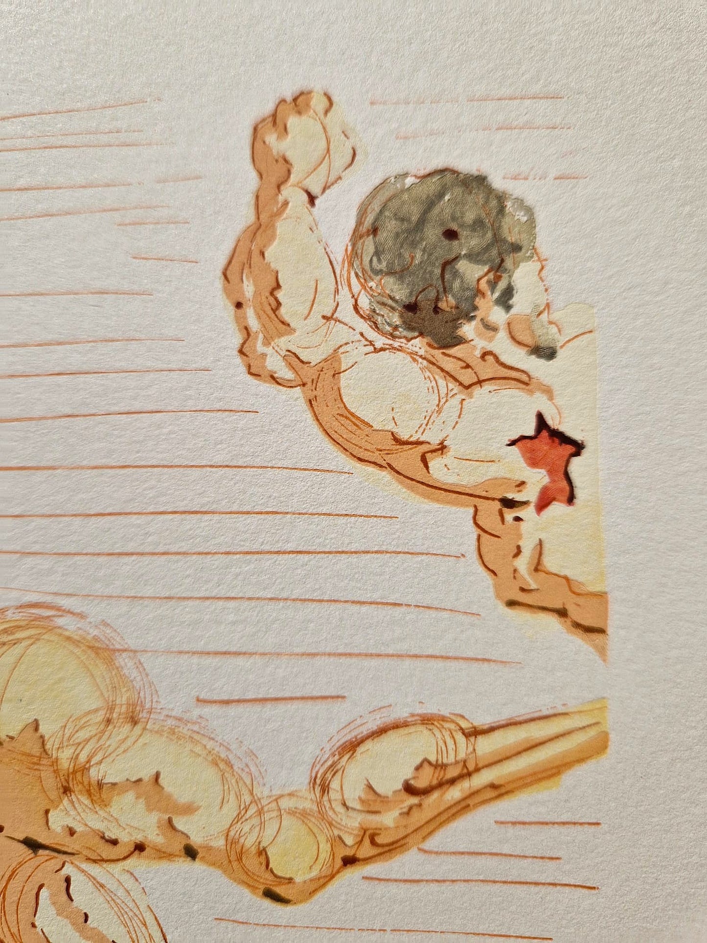 SALVADOR DALI - Tvrdé okraje (Dante - Božská komédia) (Bez rámu) Drevoryt