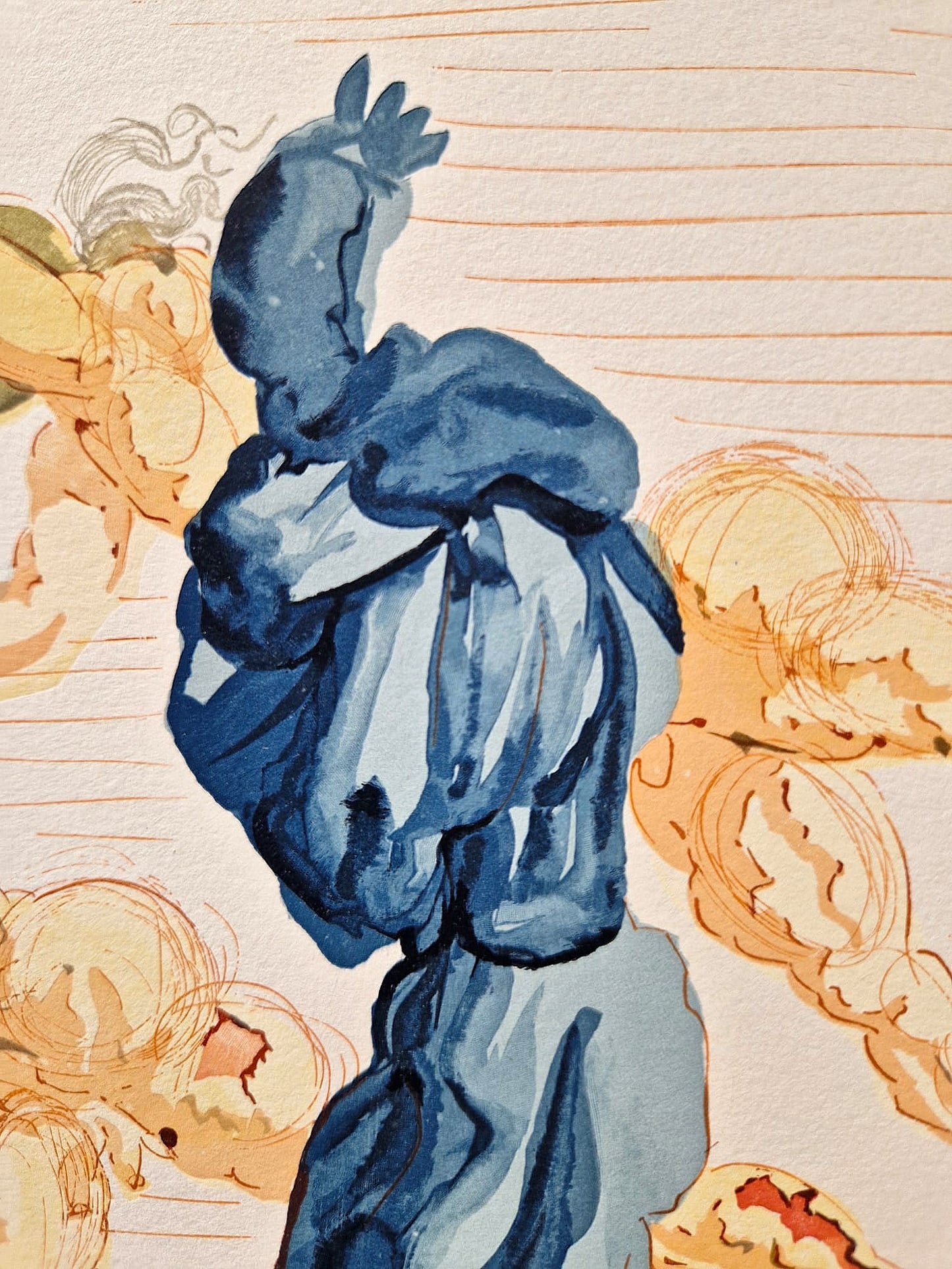 SALVADOR DALI - Tvrdé okraje (Dante - Božská komédia) (Bez rámu) Drevoryt