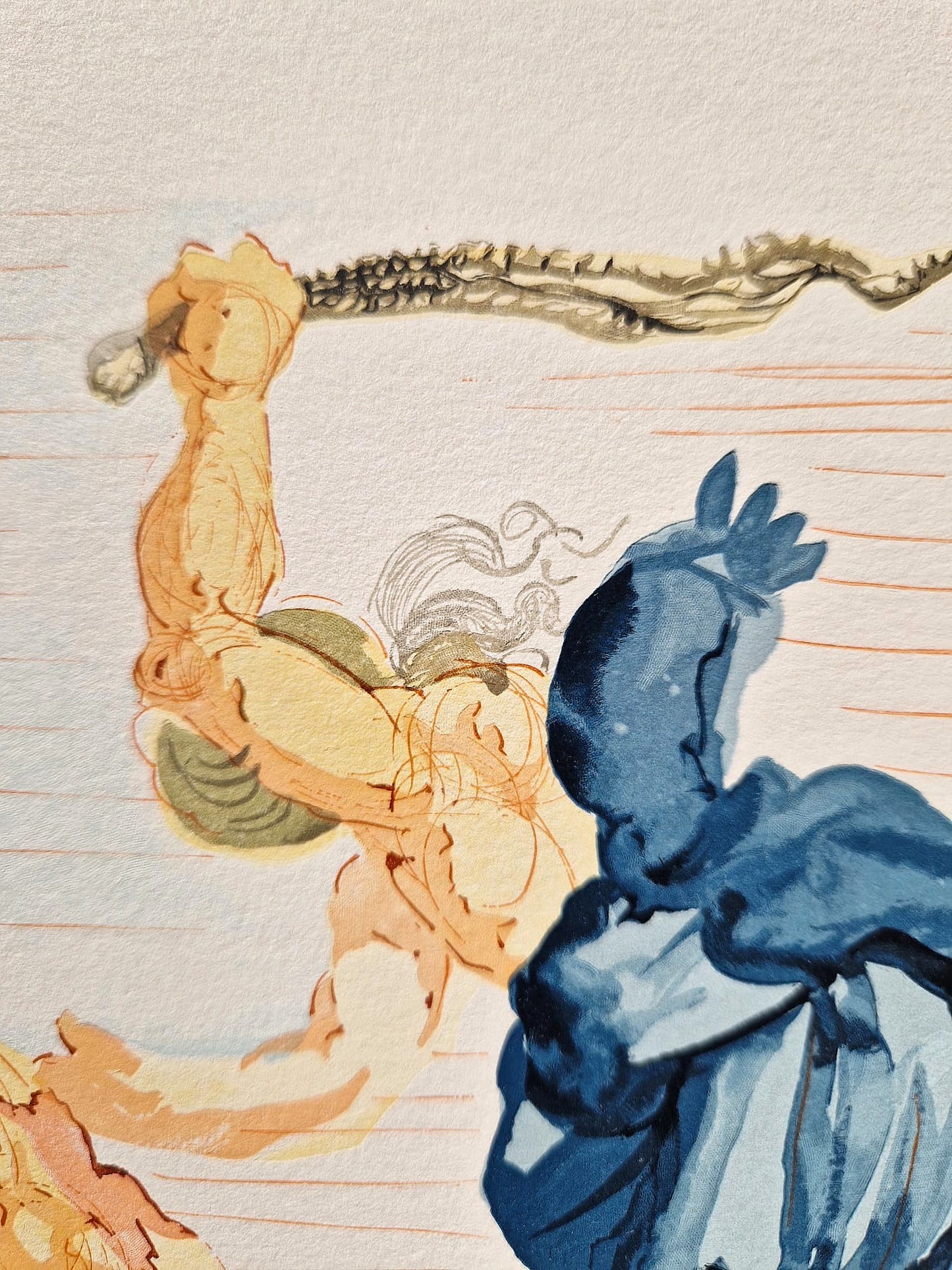 SALVADOR DALI - Tvrdé okraje (Dante - Božská komédia) (Bez rámu) Drevoryt
