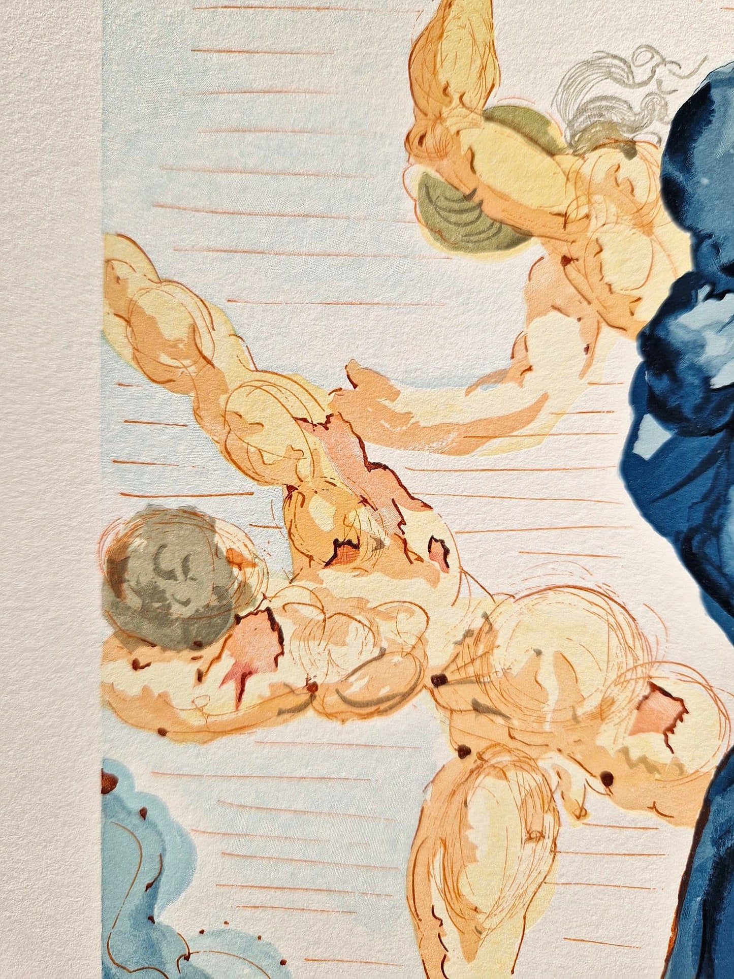 SALVADOR DALI - Tvrdé okraje (Dante - Božská komédia) (Bez rámu) Drevoryt