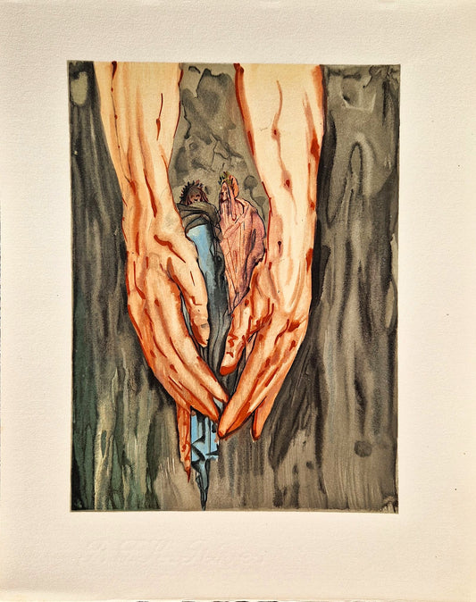 SALVADOR DALI - In the Hands of Antaeus (Dante - Divine Comedy) (Unframed)