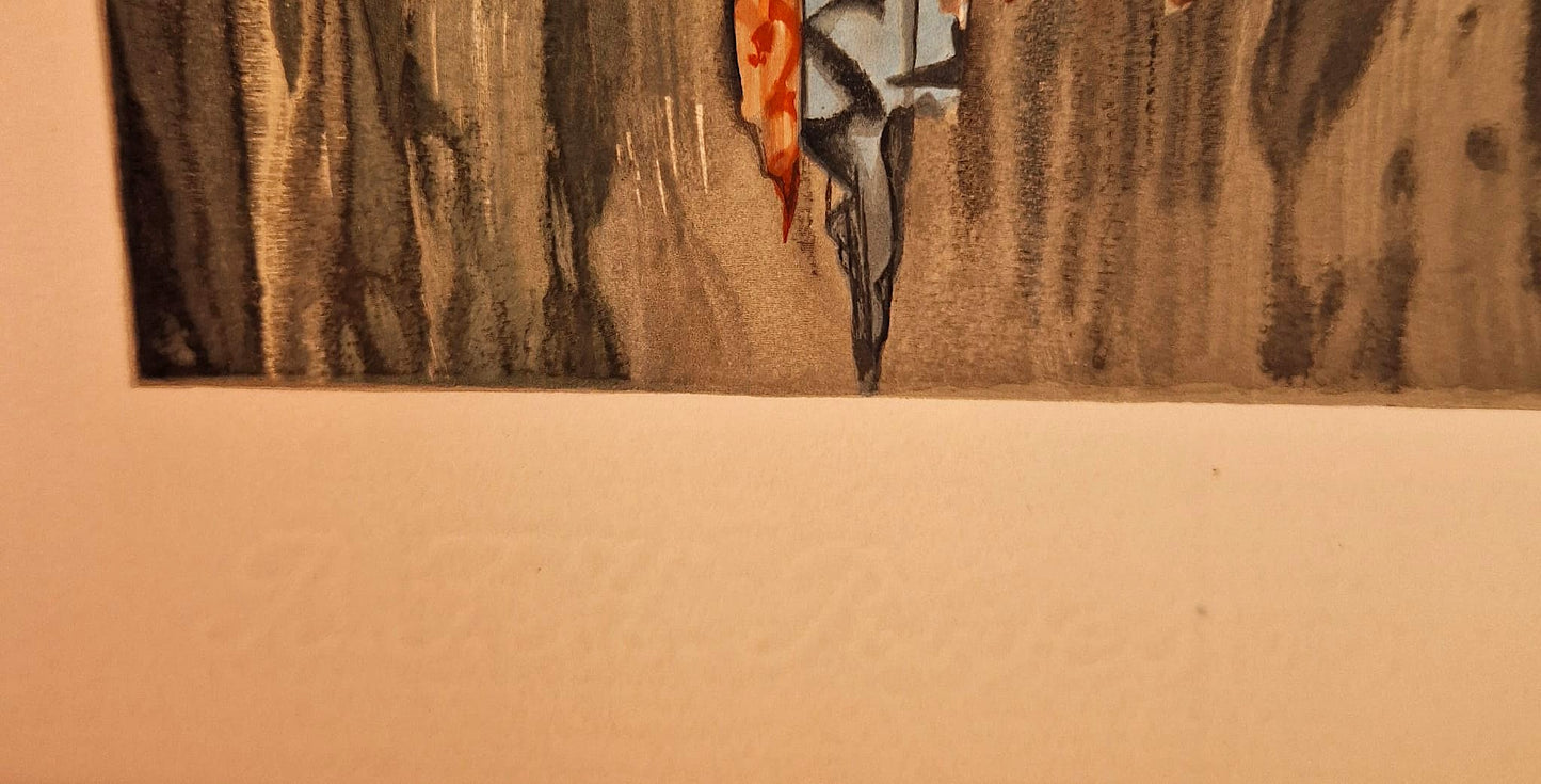 SALVADOR DALI - In the Hands of Antaeus (Dante - Divine Comedy) (Unframed) Woodcut