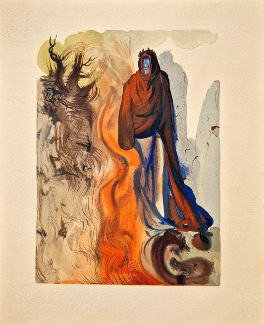 SALVADOR DALI -  The Ghost Spoken of Inferno (Dante - Divine Comedy) (Unframed)