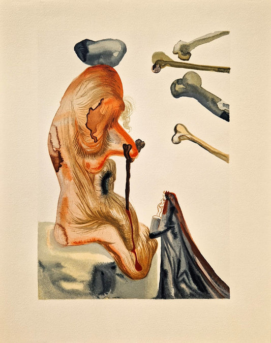 SALVADOR DALI - Podvodník (Dante - Božská komédia) (Bez rámu) Drevoryt