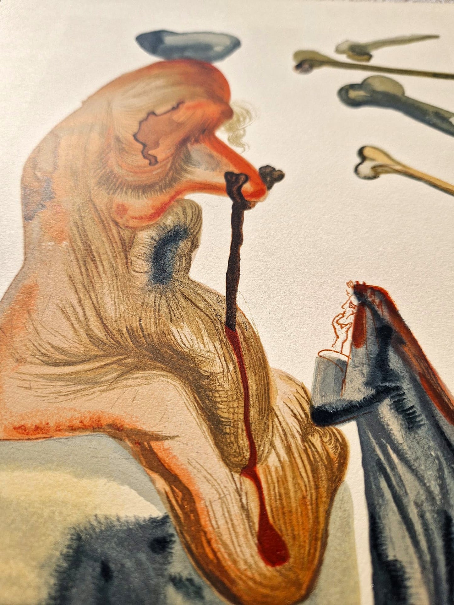 SALVADOR DALI - Podvodník (Dante - Božská komédia) (Bez rámu) Drevoryt