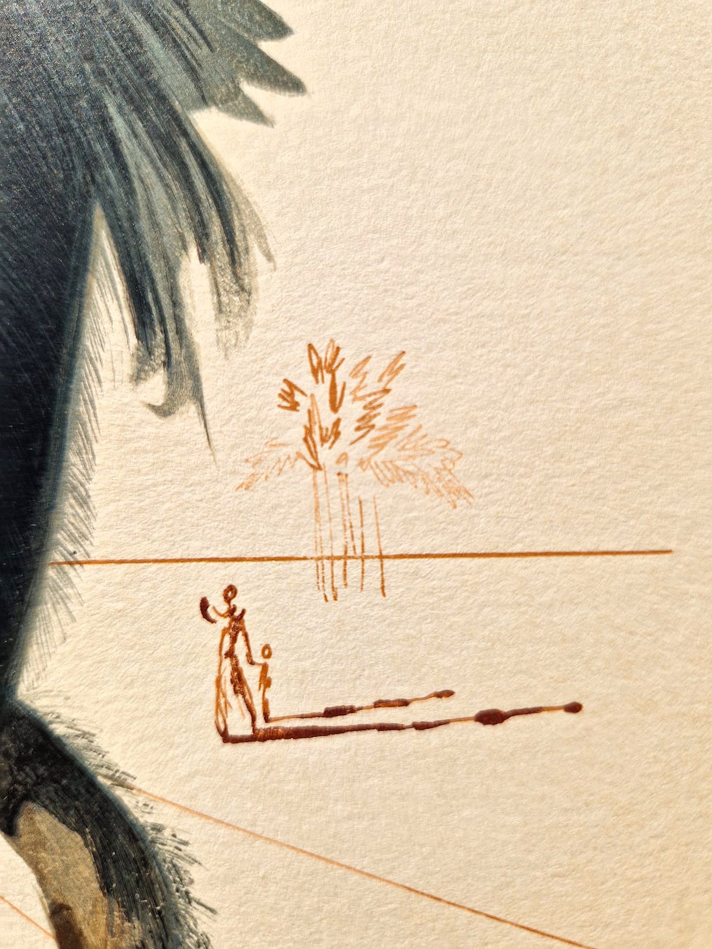 SALVADOR DALI - Čierny cherubín (Dante - Božská komédia) (Bez rámu) Drevoryt