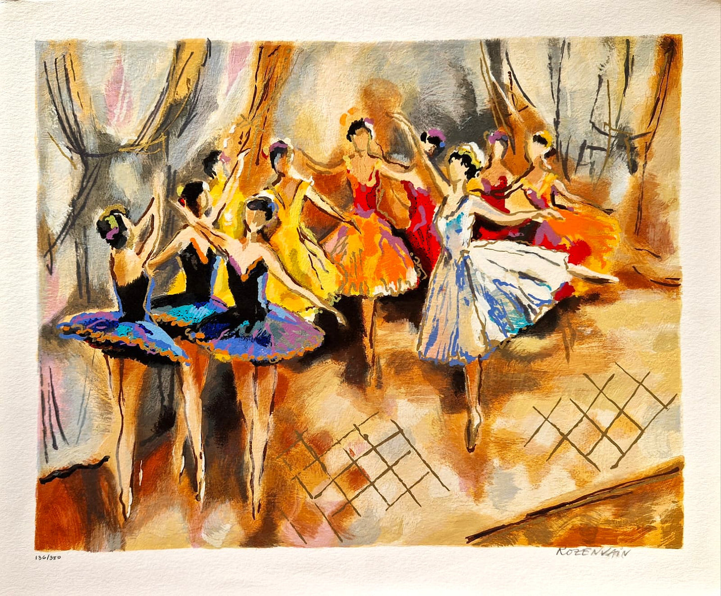 MICHAEL ROZENVAIN - Poetic Movement (Unframed) Serigraph