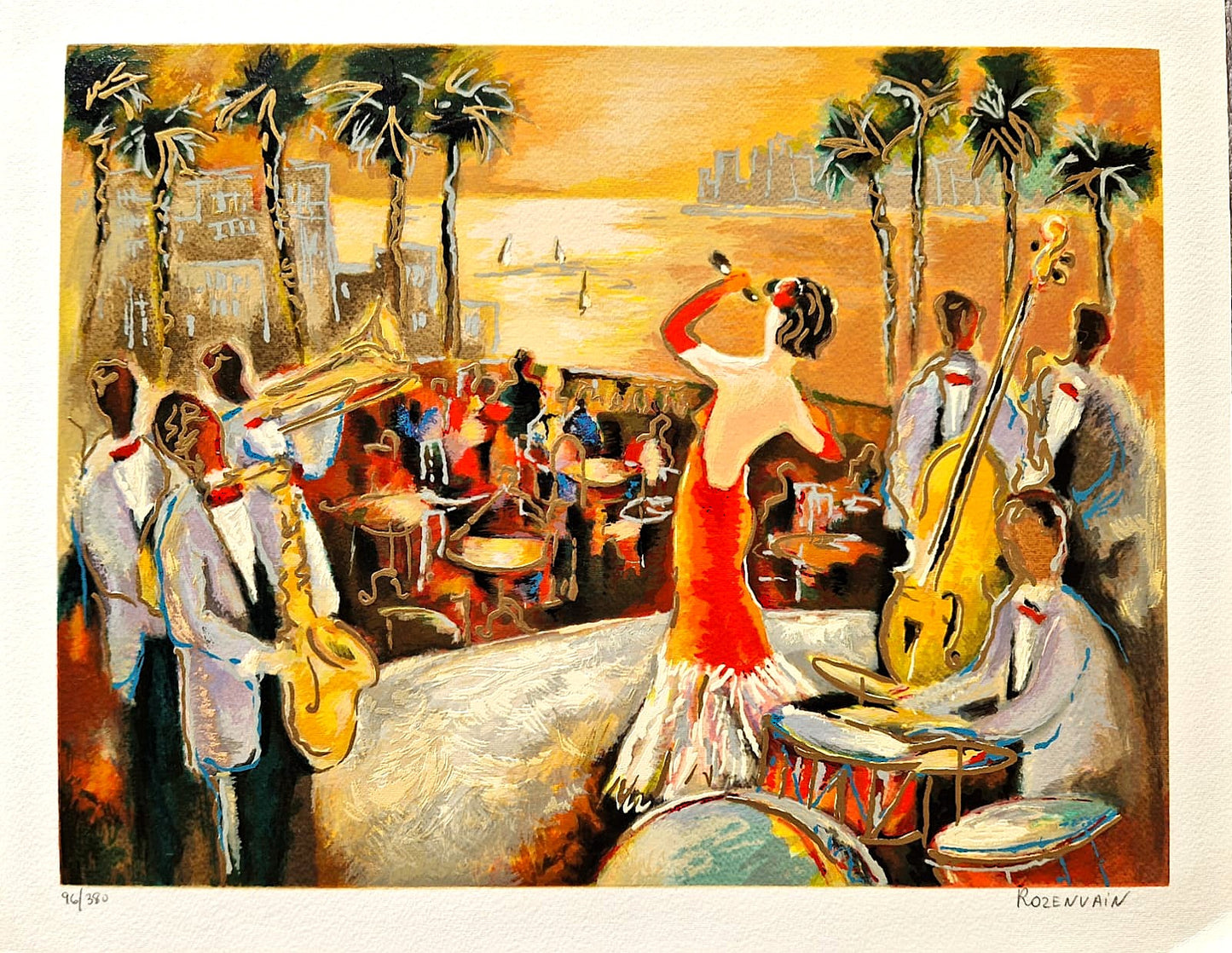 MICHAEL ROZENVAIN - Miami Nights (Unframed) Serigraph