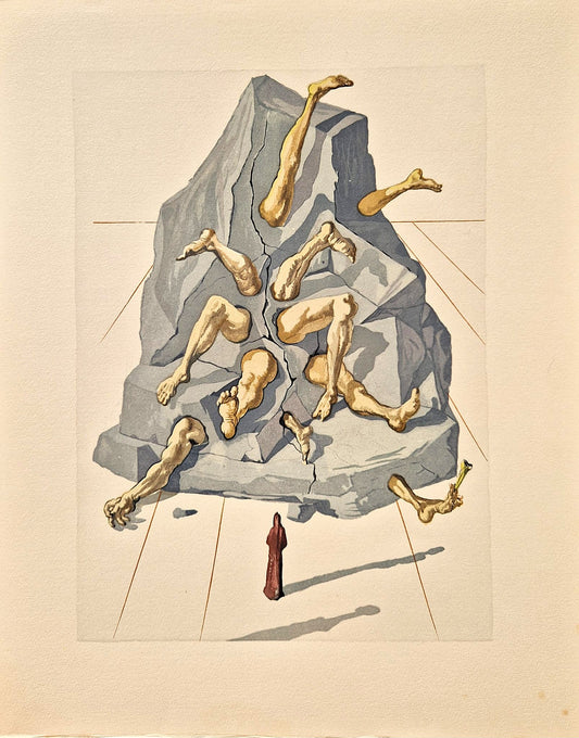 SALVADOR DALI - Simony Punishment (Dante - Divine Comedy) (Unframed)