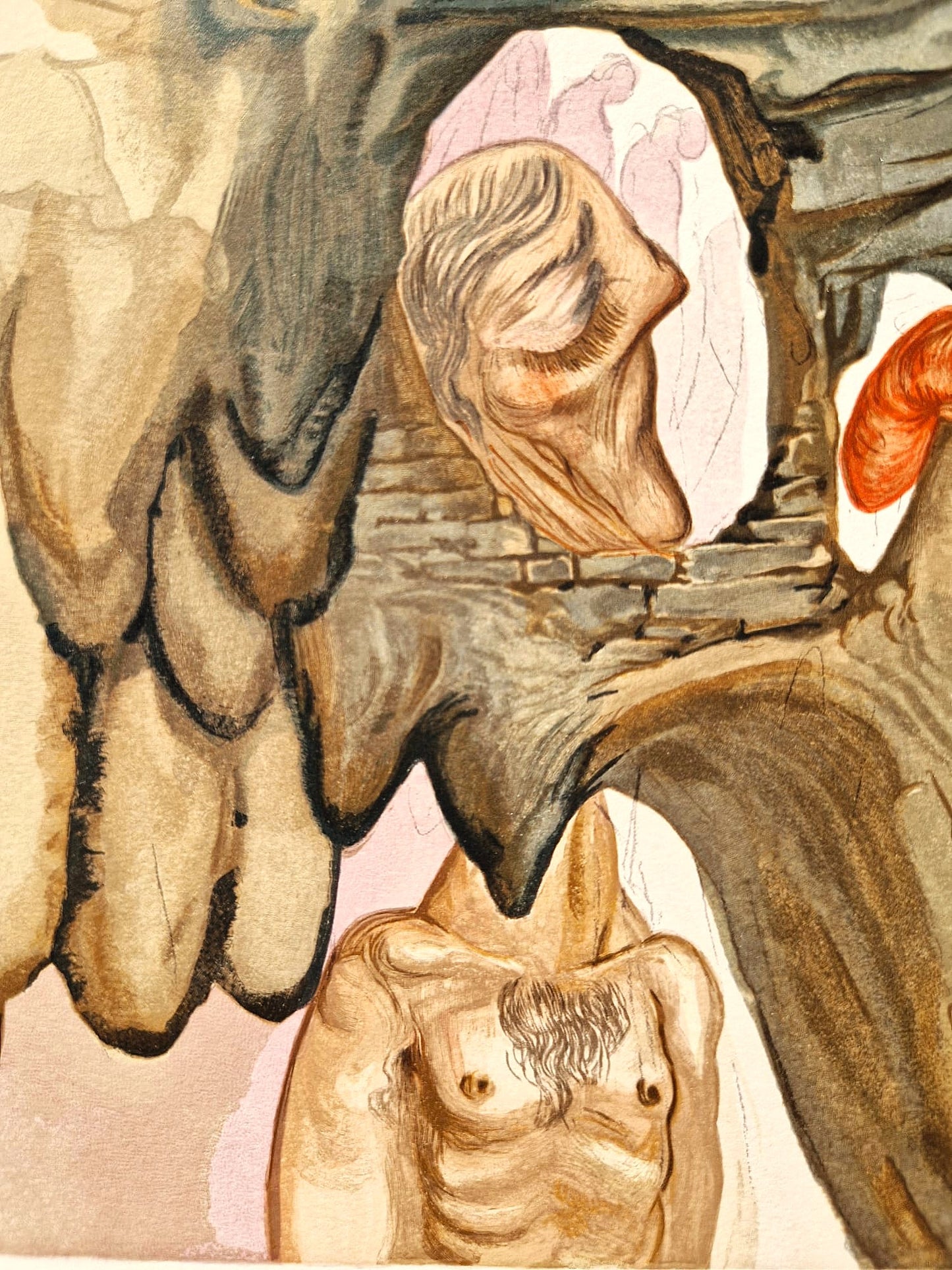 SALVADOR DALI - Klamári (Dante - Božská komédia) (Bez rámu)