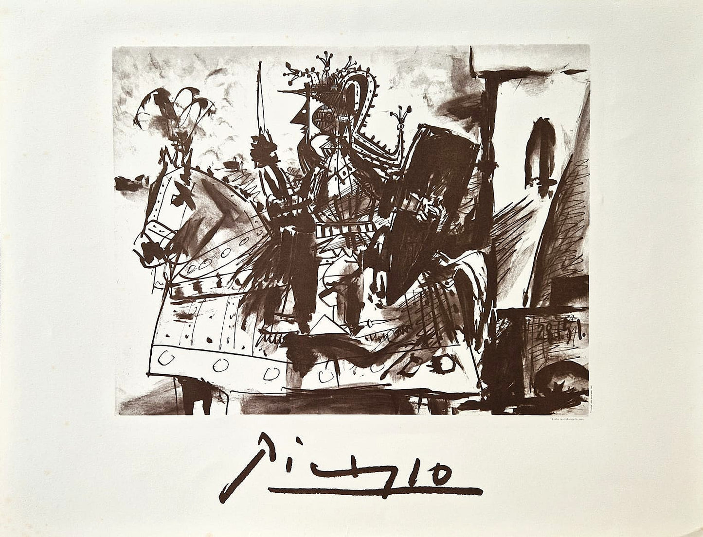 PABLO PICASSO - Cavalier en Armure (Unframed) Lithograph