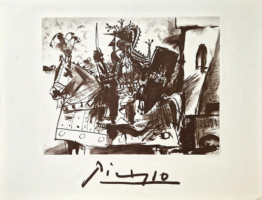 PABLO PICASSO - Cavalier en Armure (Unframed) Lithograph