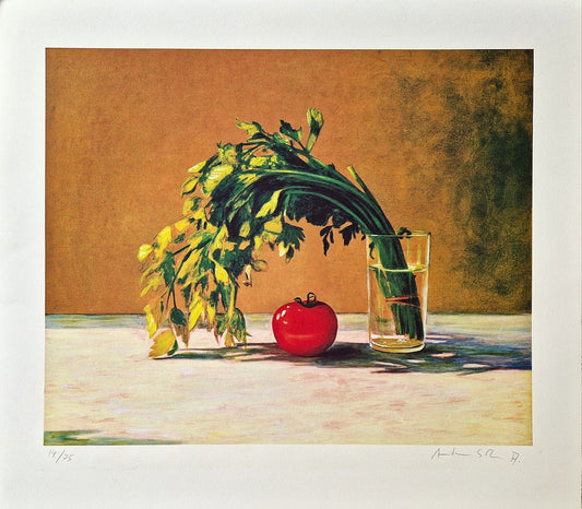 ANDREAS SCHOLZ - Celery and Tomato (Unframed), Lithograph