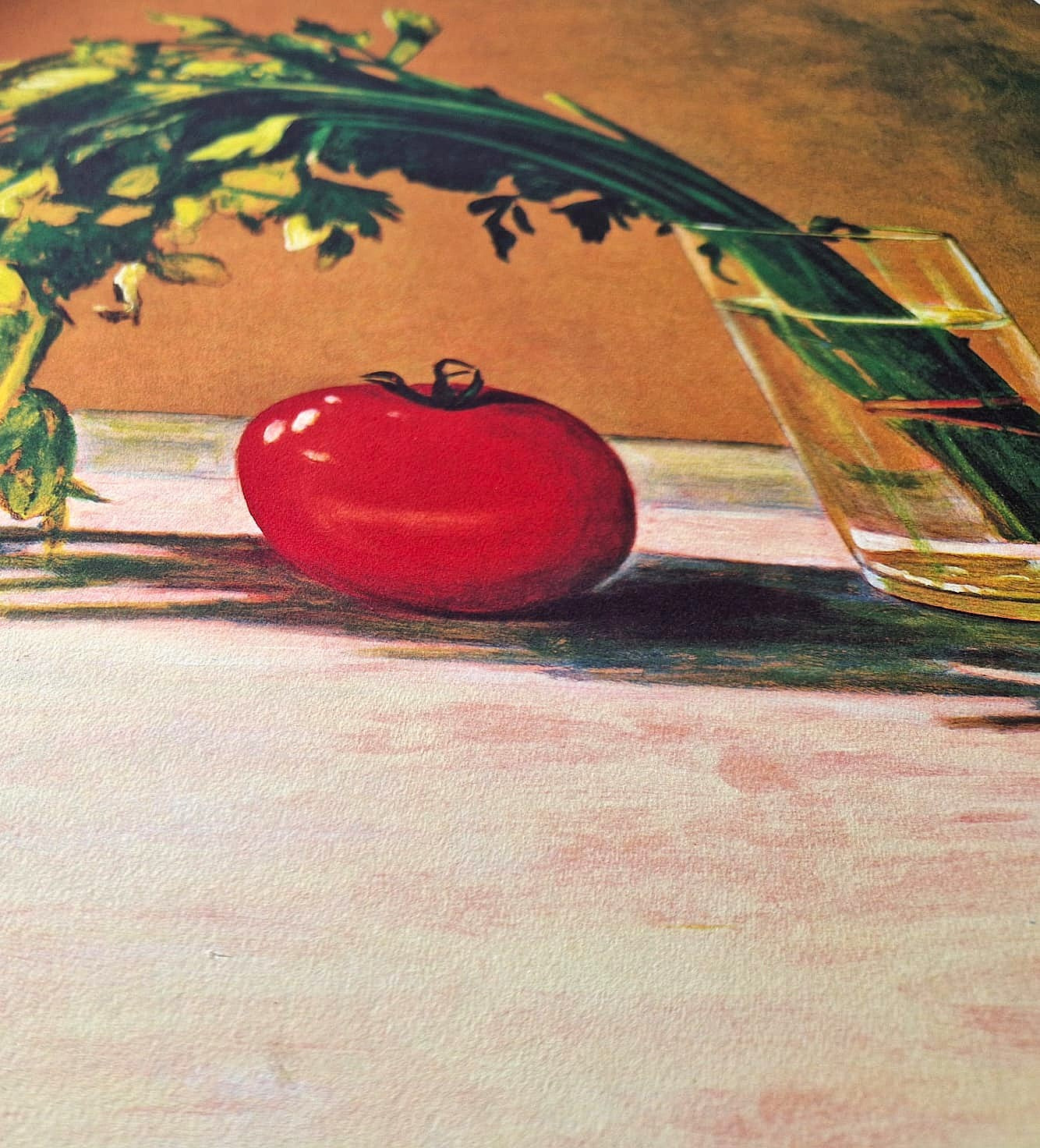 ANDREAS SCHOLZ - Celery and Tomato (Unframed), Lithograph