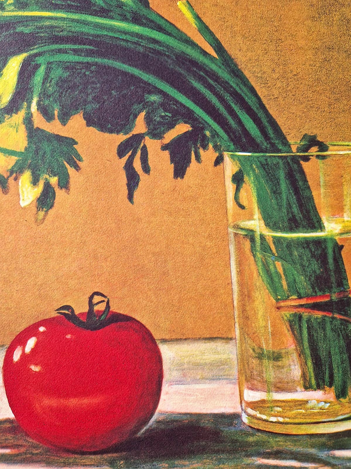 ANDREAS SCHOLZ - Celery and Tomato (Unframed), Lithograph