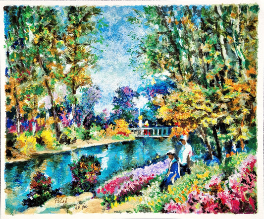 DIMITRI POLAK - The Riverside Walk  (Unframed) Serigraph