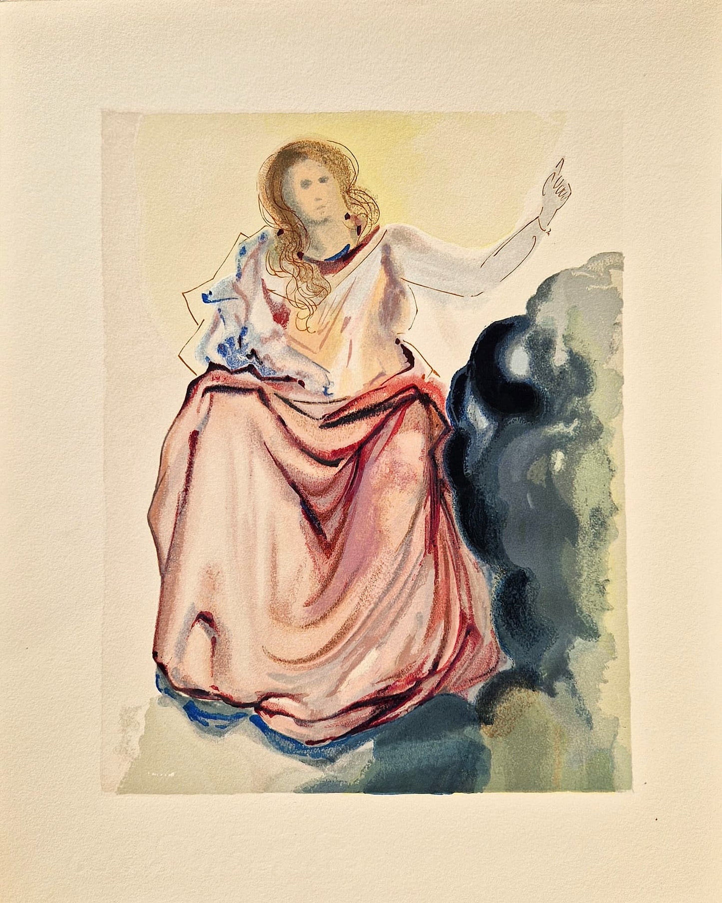 SALVADOR DALI - Beatrice Resolves Dante's Doubts ( Dante-Divine Comedy) (Unframed)