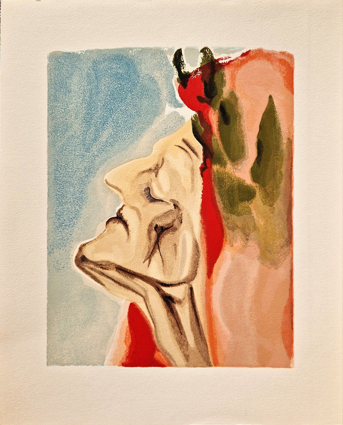 SALVADOR DALI - Dante in Doubt (Dante - Divine Comedy) (Unframed)
