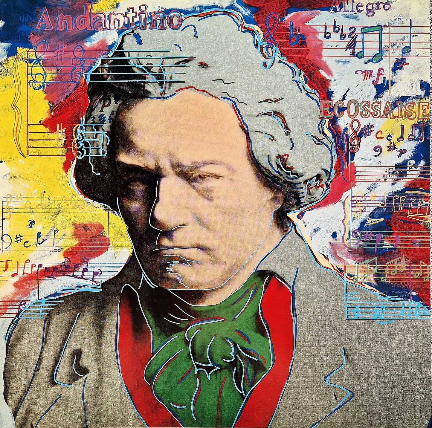 MARTIN LAWRENCE (Gallery) – Beethoven (Unframed), Offset Lithograph with Serigraph overlays