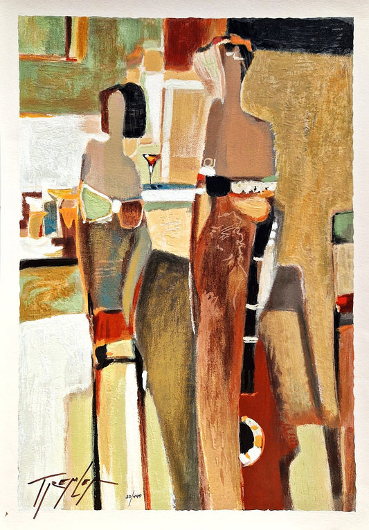YURI TREMLER - Bar Scene II (Unframed), Serigraph